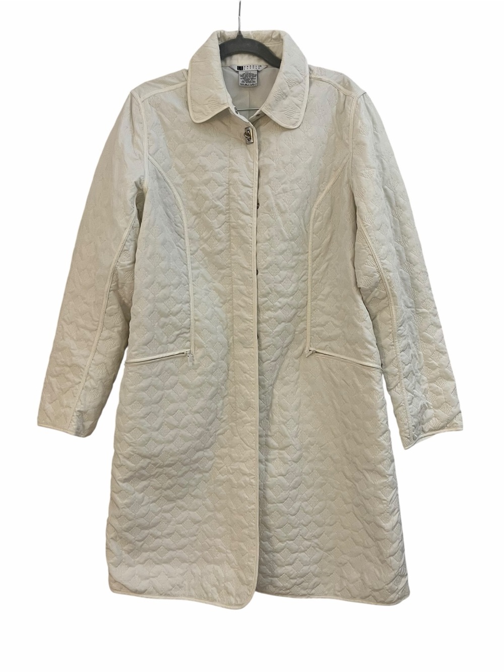Carole Little Quilted White Lightweight Jacket size large